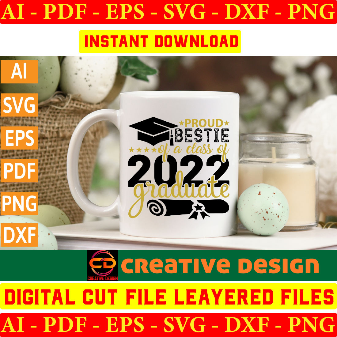Proud Graduate 2022 Family SVG Bundle preview image.
