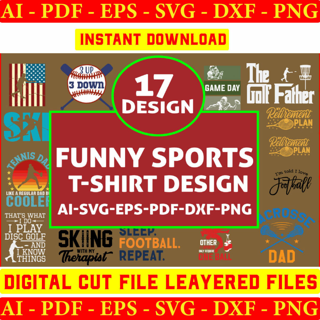 Funny Sports Tshirt Design MasterBundles