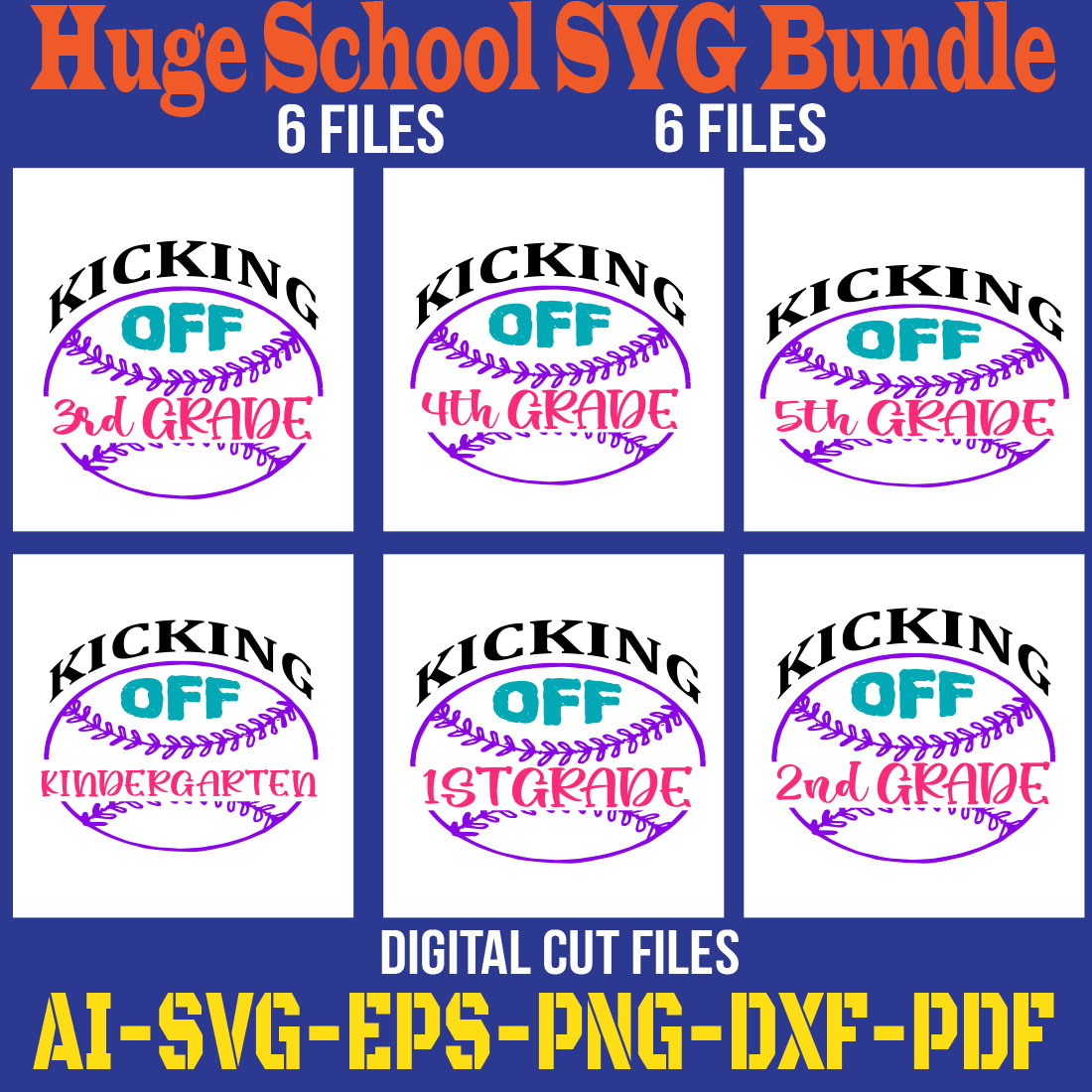 Huge School SVG Bundle cover image.