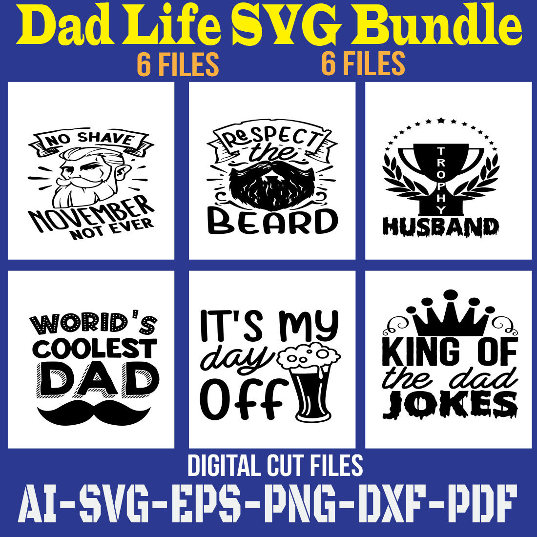 Dad Life SVG Bundle cover image.