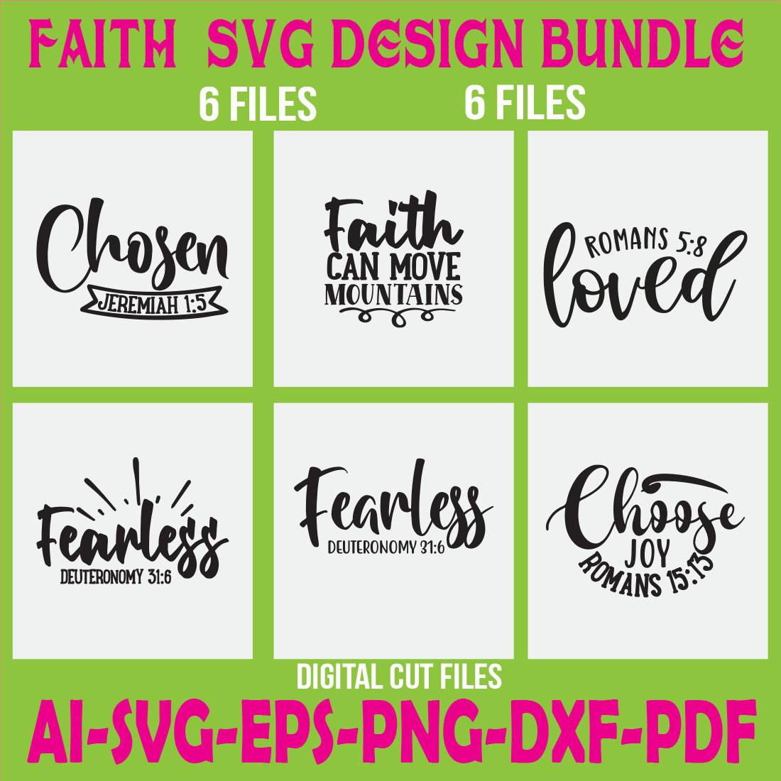 Faith SVG Design bundle cover image.