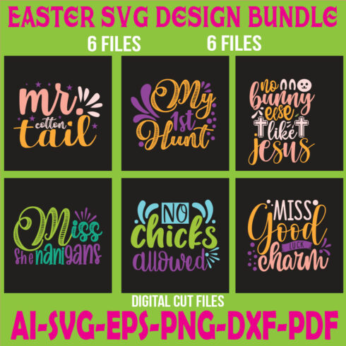 Easter SVG Design Bundle cover image.