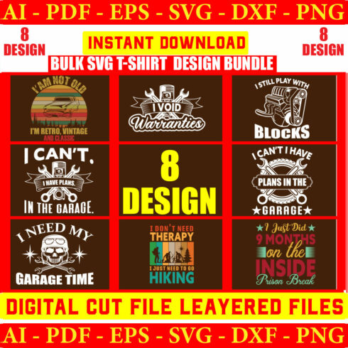 Bulk SVG T-shirt Design Bundle Vol- 03 cover image.