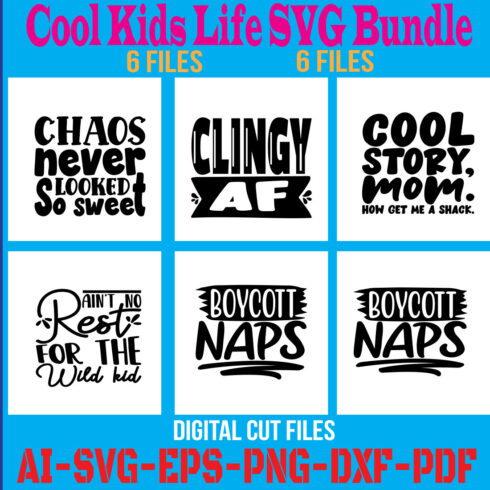 Cool Kids Life SVG Bundle cover image.