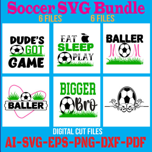 Soccer SVG Bundle cover image.