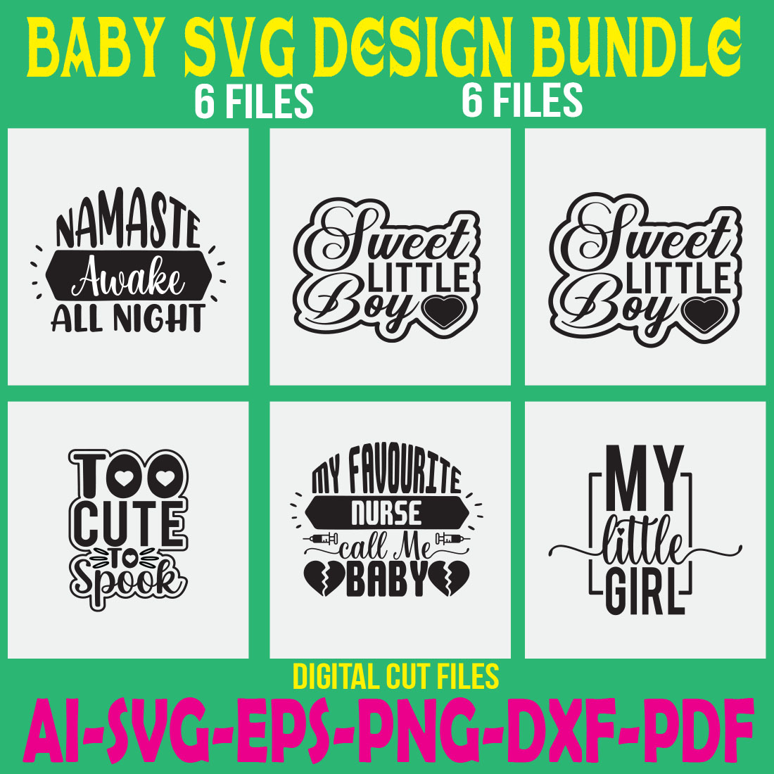 Baby SVG Design Bundle cover image.