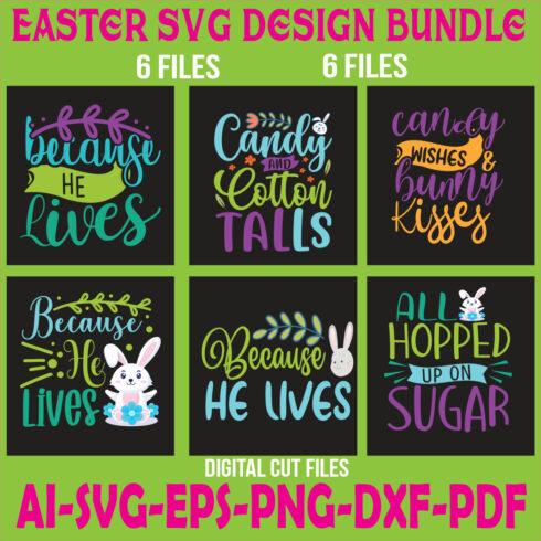 Easter SVG Design Bundle cover image.