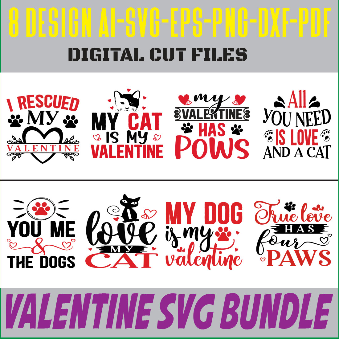 Valentine SVG Bundle cover image.