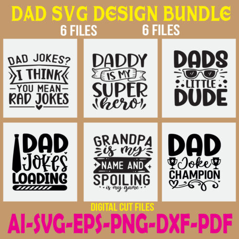 Dad SVG Design Bundle cover image.