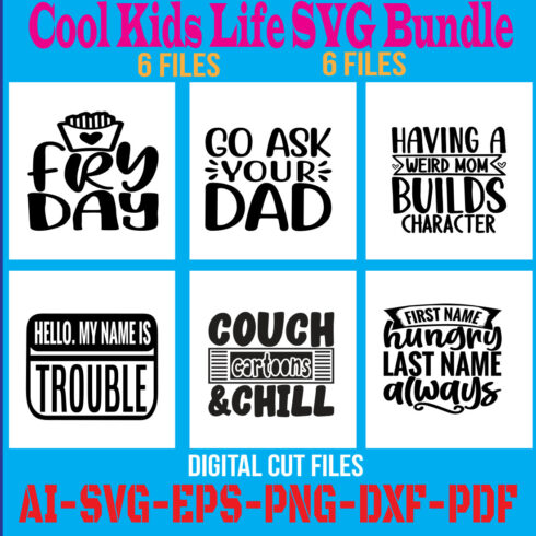 Cool Kids Life SVG Bundle cover image.