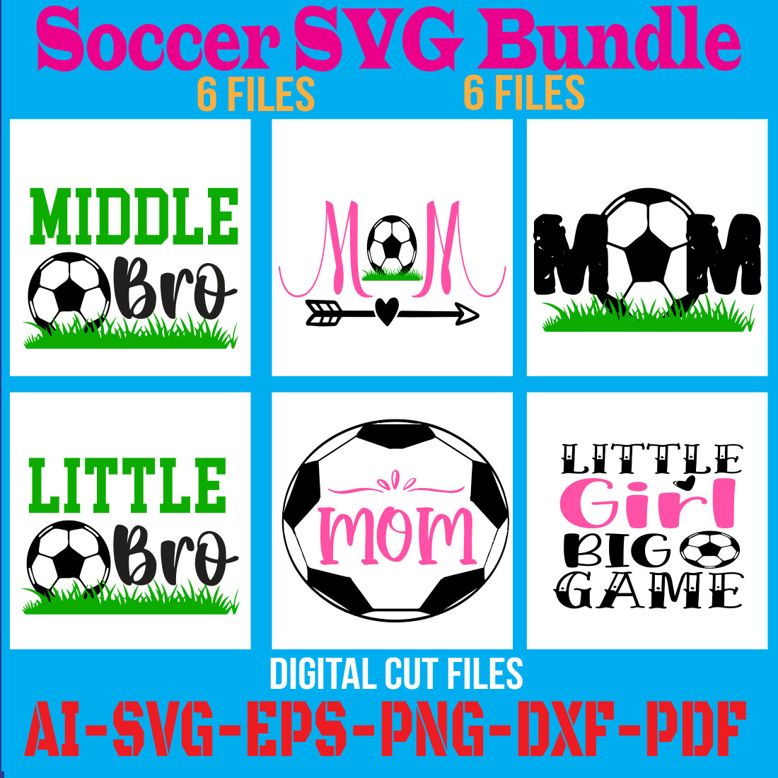 Soccer SVG Bundle cover image.