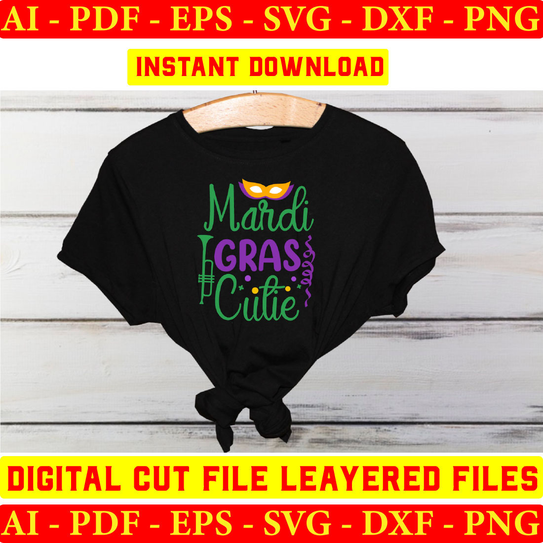 Mardi Gras T-shirt Design Bundle Vol-3 preview image.