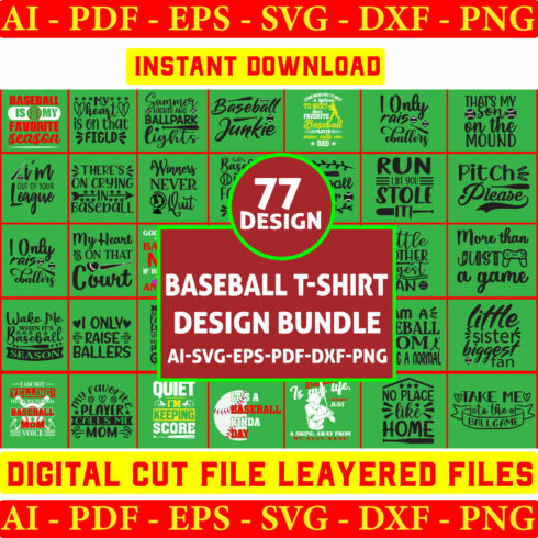 Baseball Tshirt Design Bundle Vol-03 cover image.