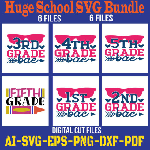School SVG Bundle cover image.