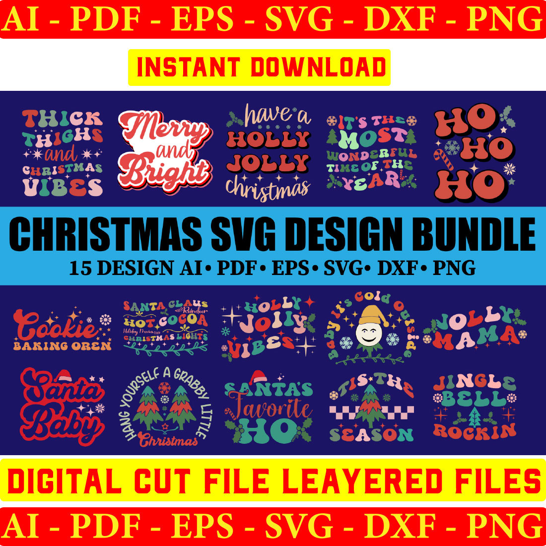 Christmas Retro Svg Bundle, Retro Christmas Designs, Retro Christmas Shirt, Christmas Clipart, Retro Christmas Shirt, Christmas Svg Retro cover image.