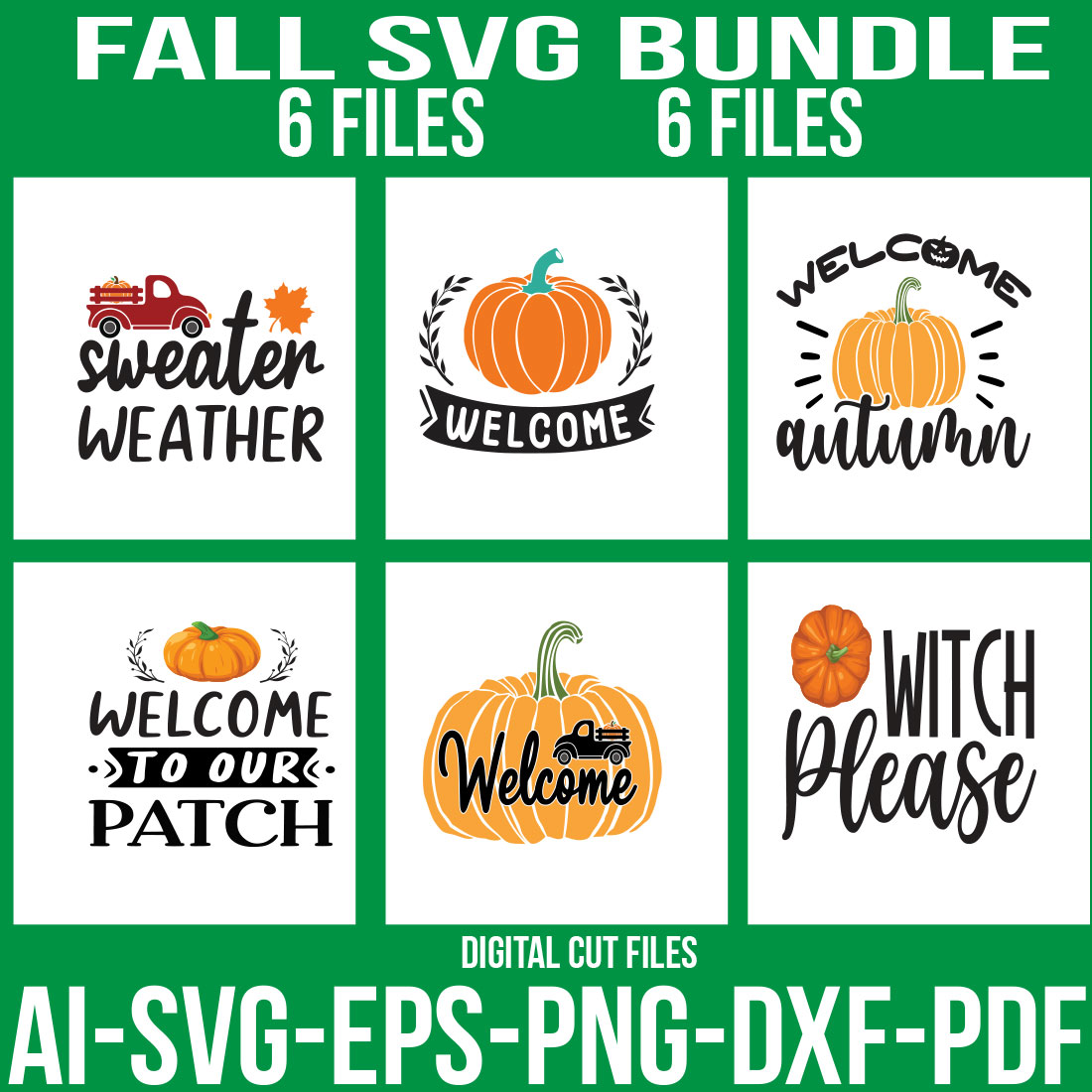 Fall SVG Bundle cover image.