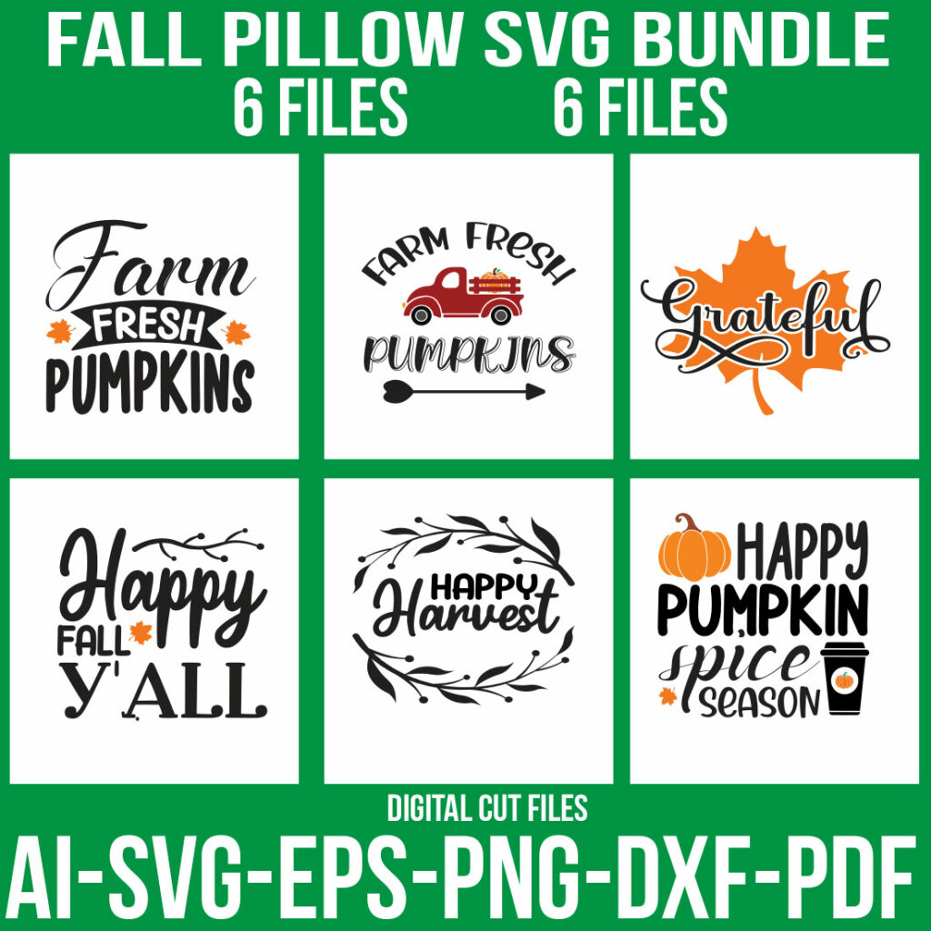 Fall Pillow SVG Bundle MasterBundles