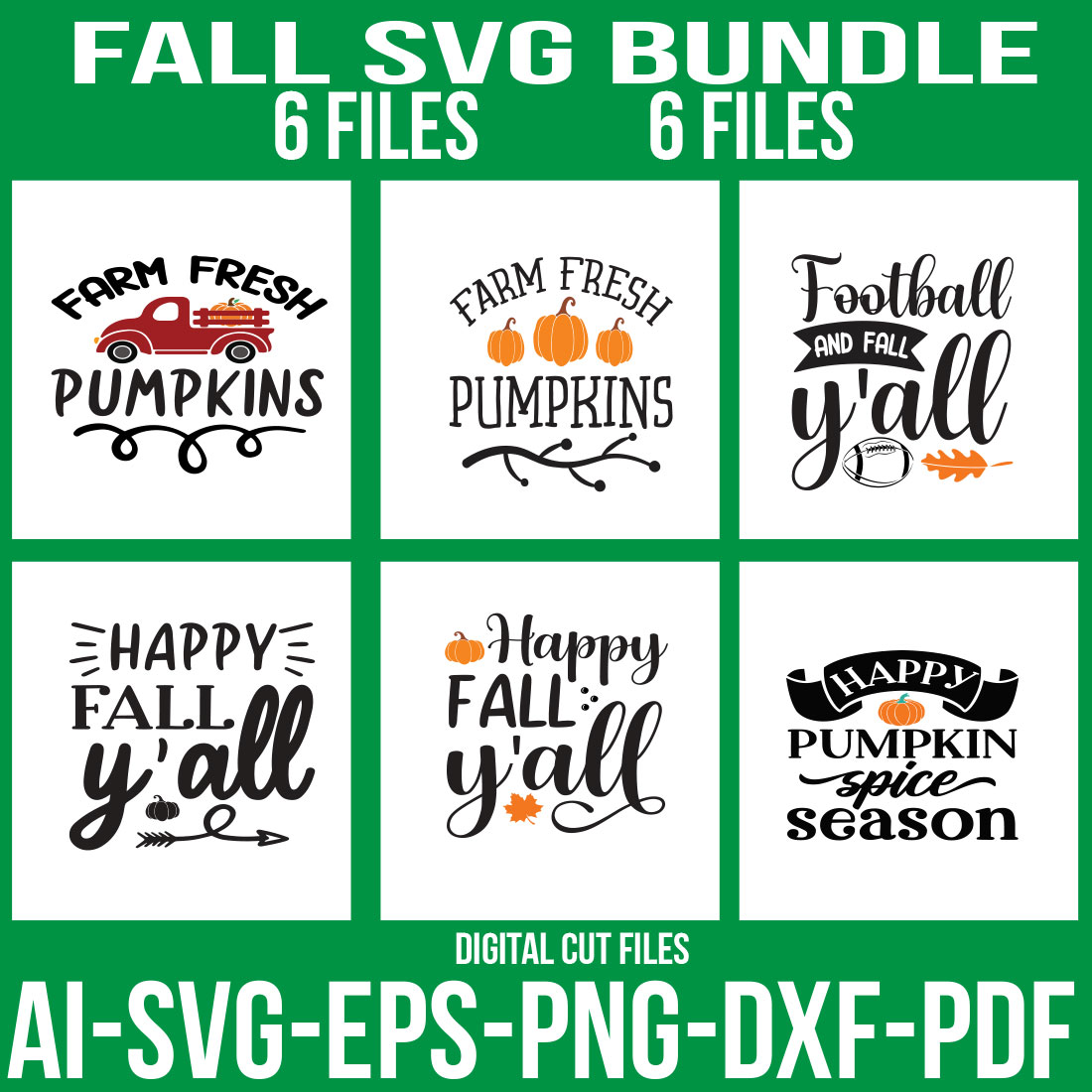 Fall SVG Bundle cover image.