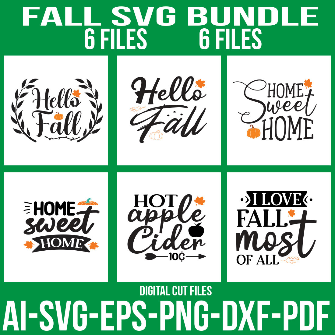 Fall SVG Bundle cover image.