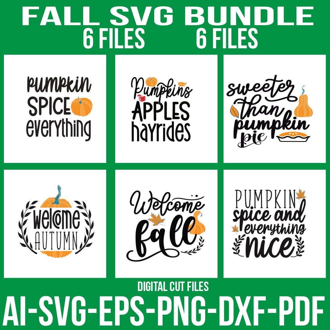 Fall SVG Bundle cover image.