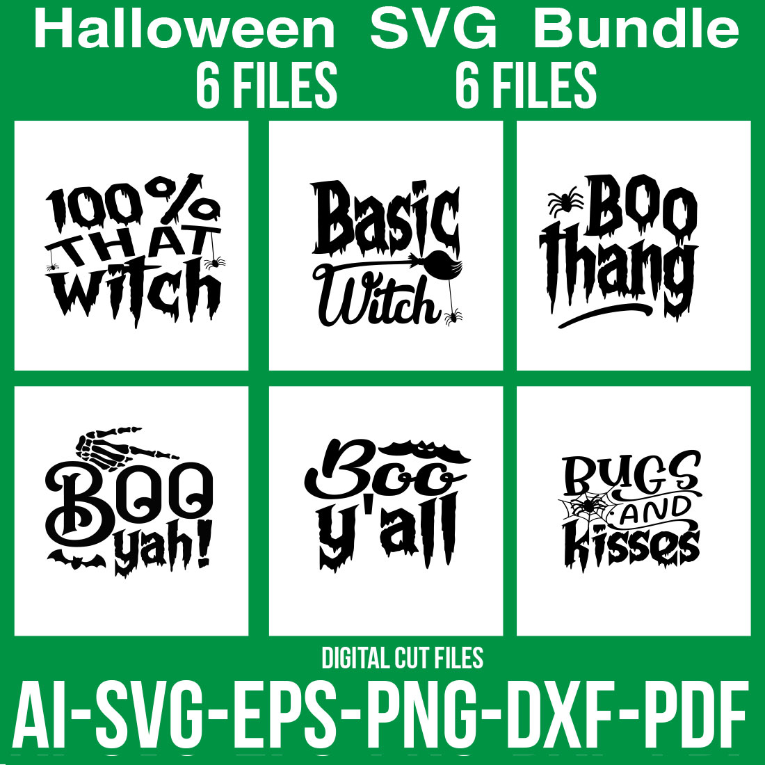 Halloween Tote Bag SVG Bundle cover image.