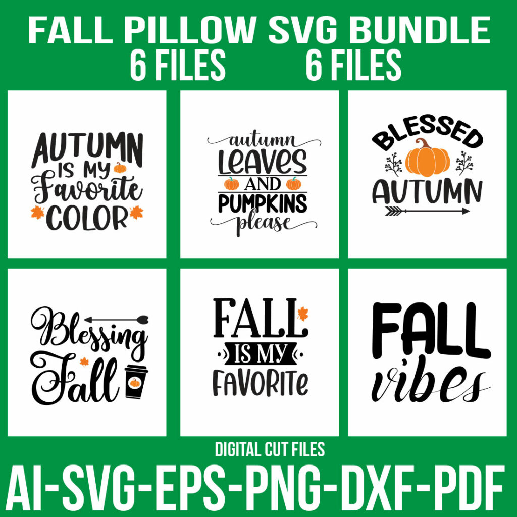 Fall Pillow SVG Bundle MasterBundles