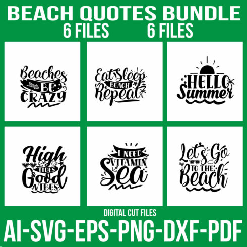 Beach Quotes Bundle cover image.