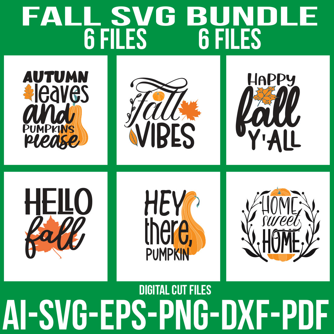 Fall Svg Bundle cover image.