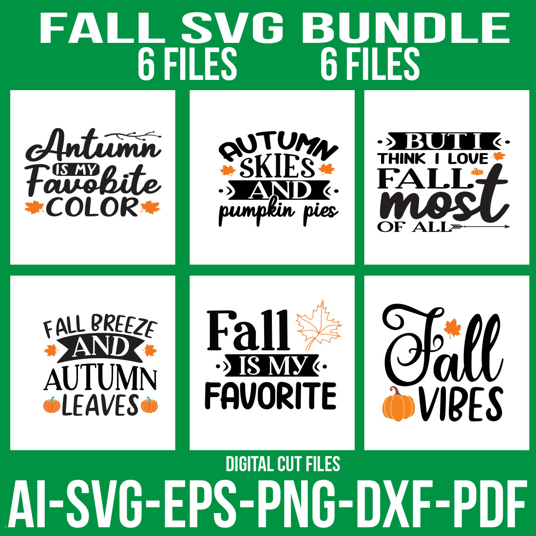 Fall SVG Bundle cover image.