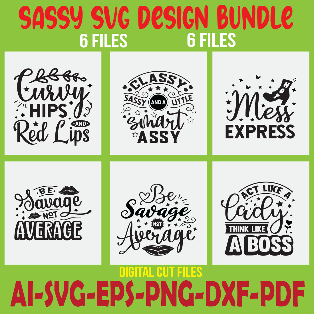 Sassy SVG Design Bundle cover image.