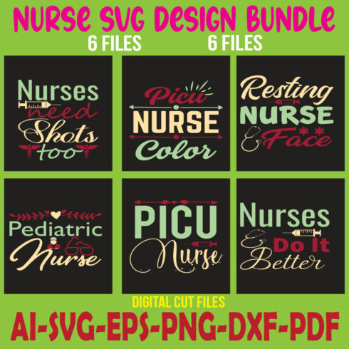 Nurse SVG Design Bundle cover image.