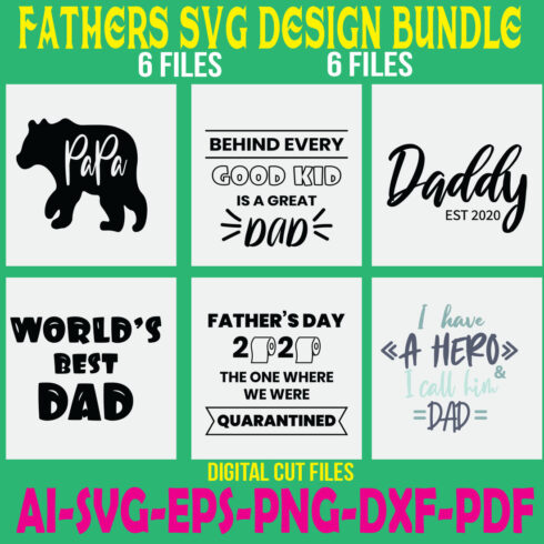 Fathers SVG Design Bundle cover image.