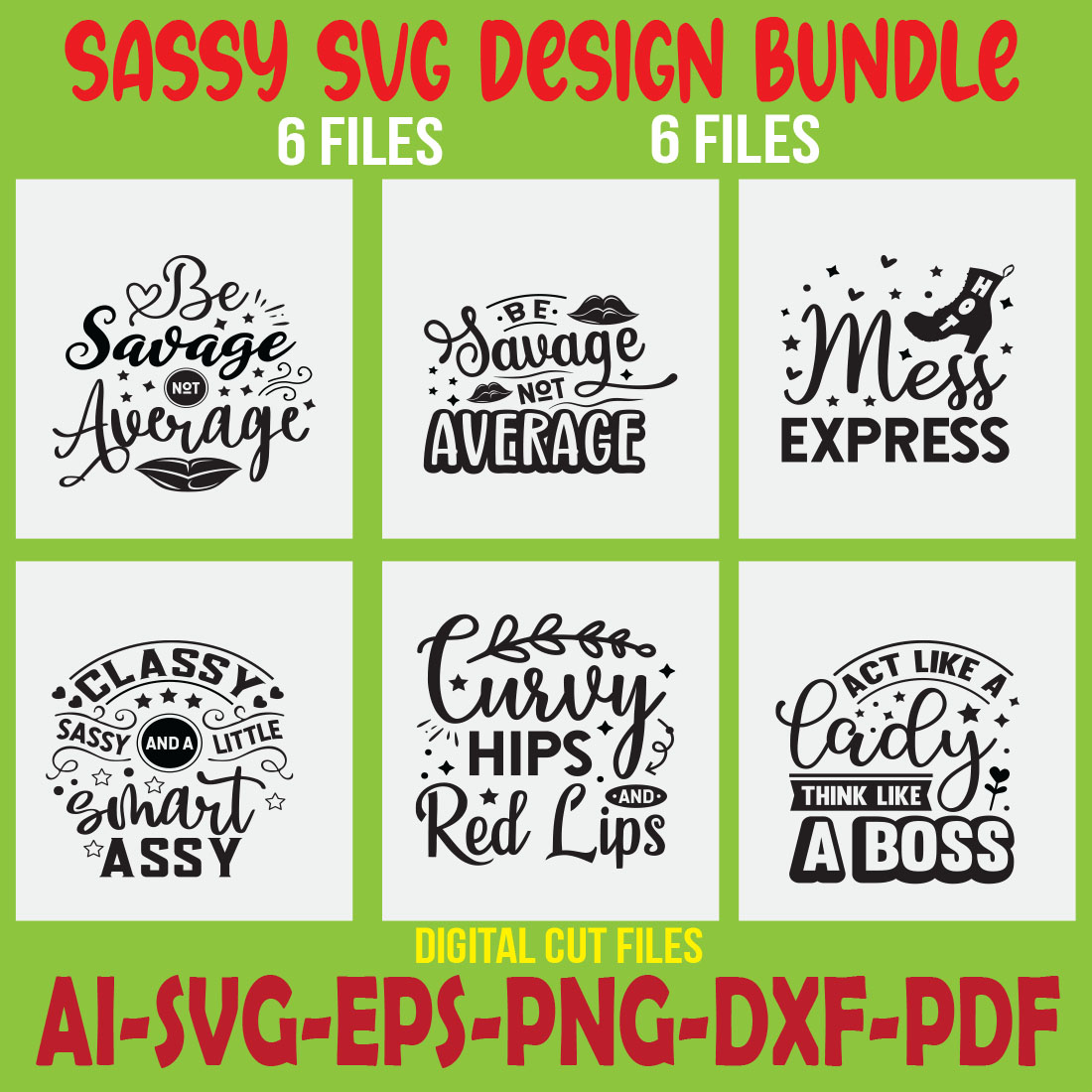 Sassy SVG Design Bundle cover image.