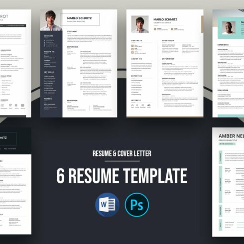 Resume/CV Bundle | 6 Resume for $14 cover image.