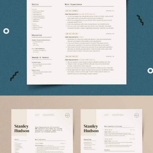 Modern Resume CV Template Design cover image.