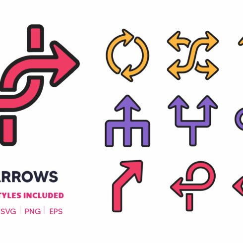 100 Arrow Icons cover image.