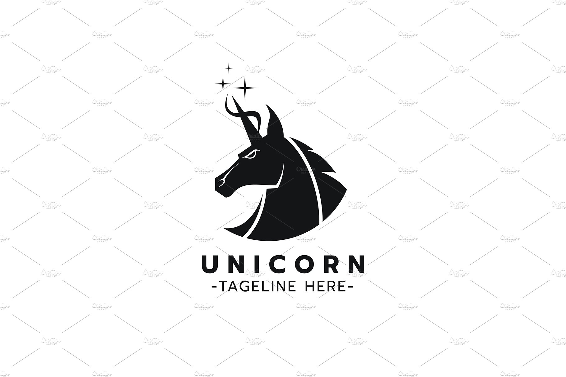 Beautiful Unicorn Logo Vector cover image.
