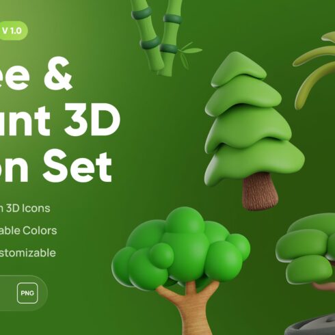 Treeby - Tree & Plant 3D Icon Set cover image.