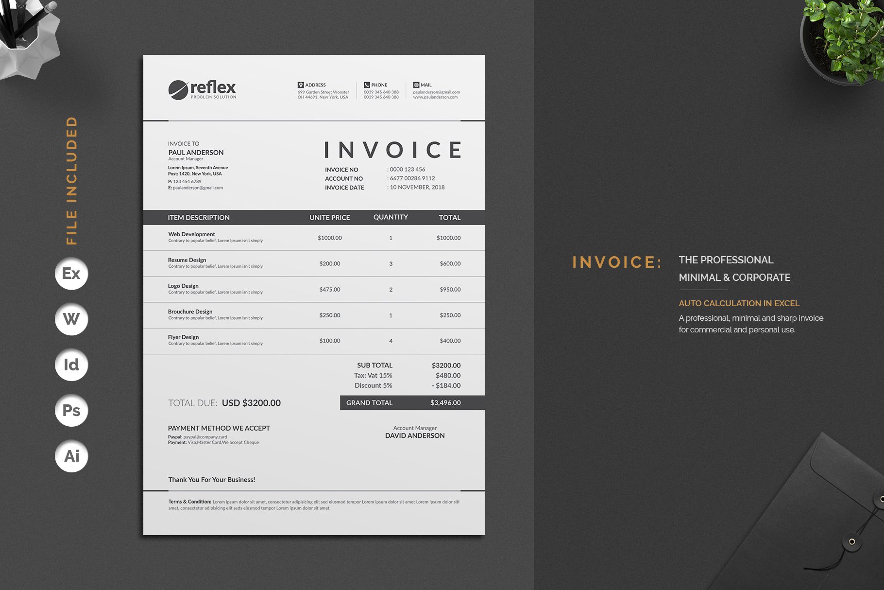 Invoice cover image.