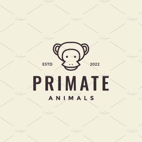 face minimal primate monkey logo cover image.