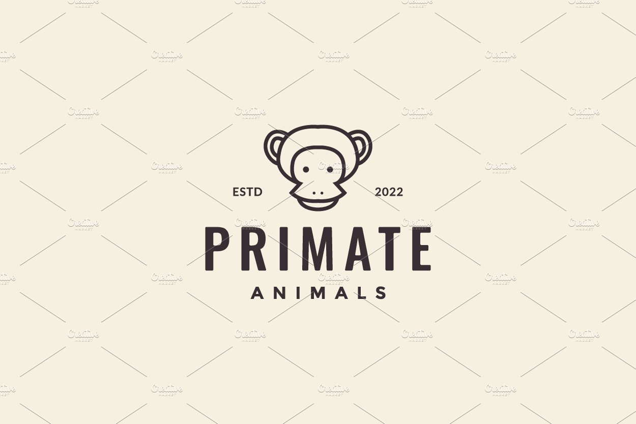 face minimal primate monkey logo cover image.