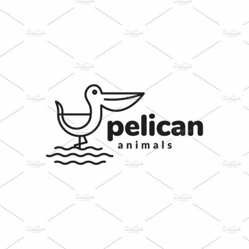 little bird pelican minimalist logo cover image.