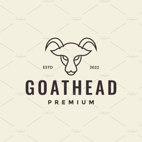 hipster head mountain goat logo cover image.