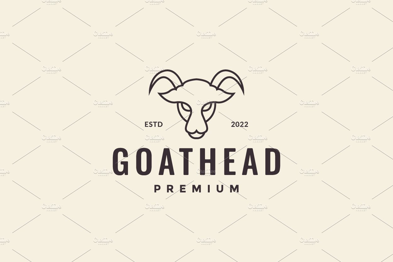 hipster head mountain goat logo cover image.