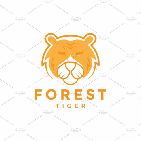 abstract head tiger logo design cover image.