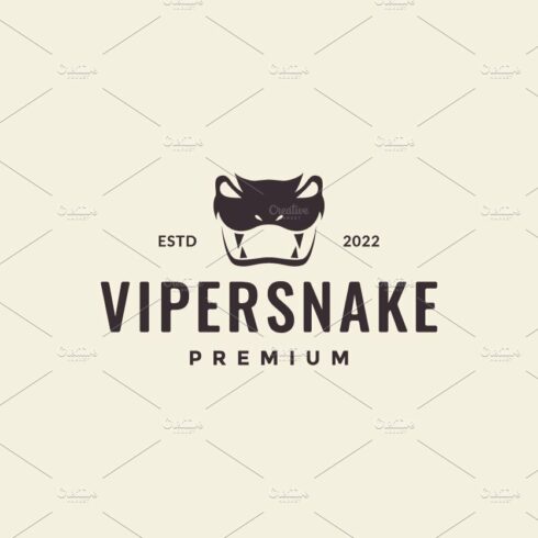 head viper snake logo design hipster cover image.