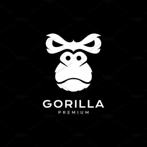 modern face gorilla logo design cover image.