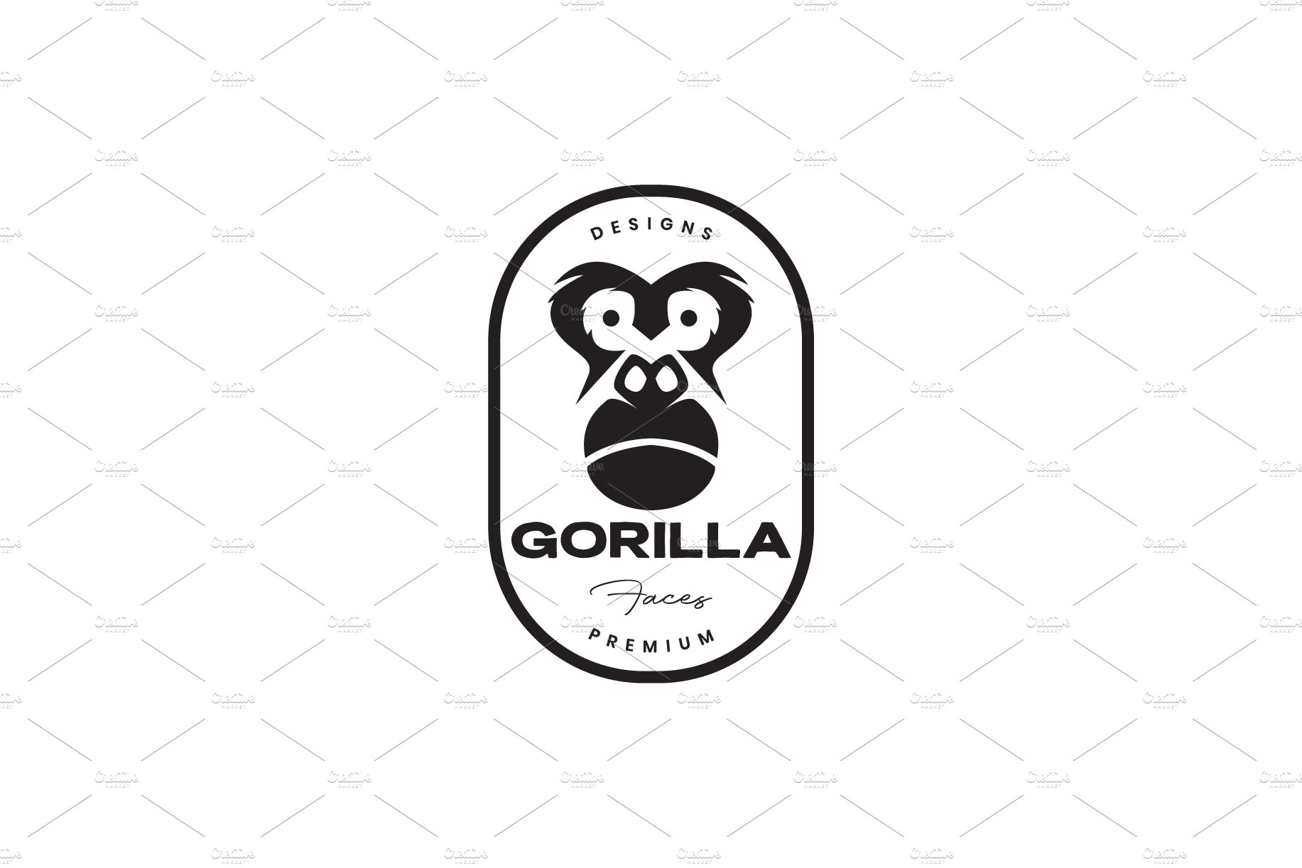 face gorilla shock badge logo cover image.