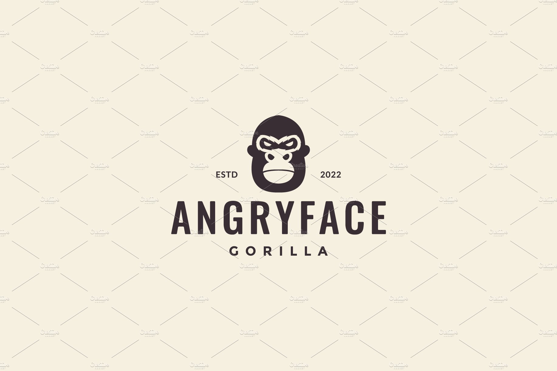 angry face gorilla hipster logo cover image.
