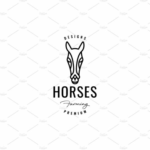 head horse cattle minimalist logo cover image.